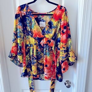 Betsy Johnson colorful blouse